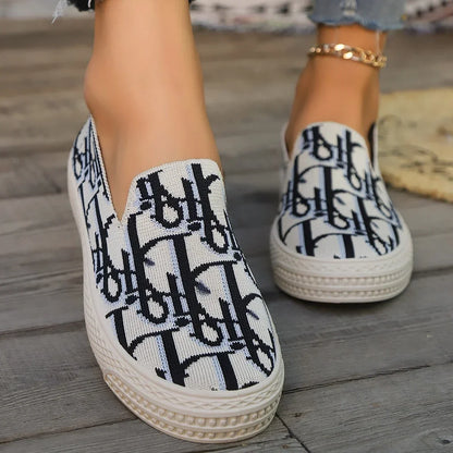 Graffiti Knit Loafers