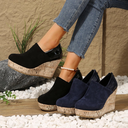 Faux Suede Platform Sneakers