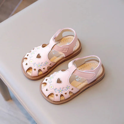 Embroidered Flower Princess Sandals
