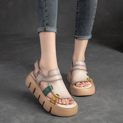 Leather Platform Sandals