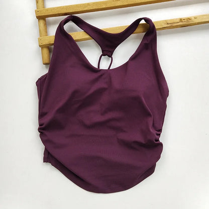 Cutout Back Ruched Tank