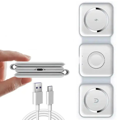 3 in 1 Foldable Wireless Charger Pad for iphone devices