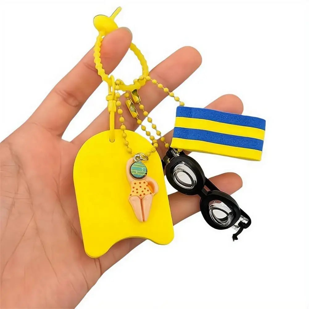Cartoon Swimming Keychain Summer Pool