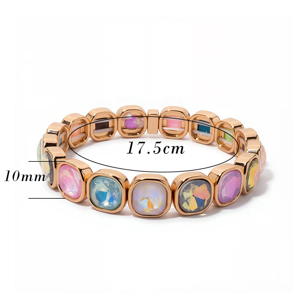 Colorful Rhinestone Beaded Bracelet