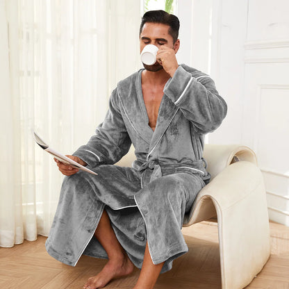 Flannel Coral-Fleece Couple Robe