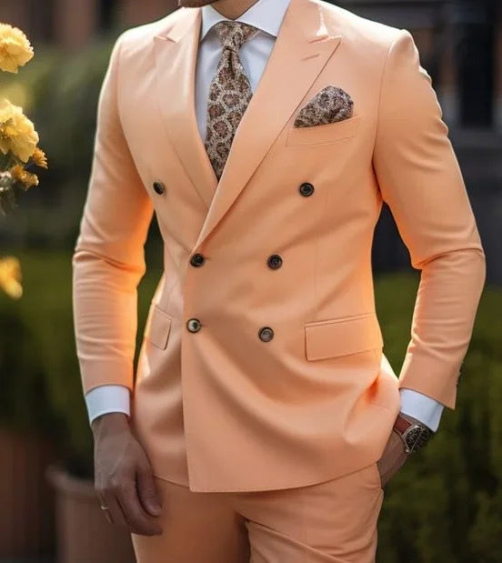 High Brown Double Breasted Suit