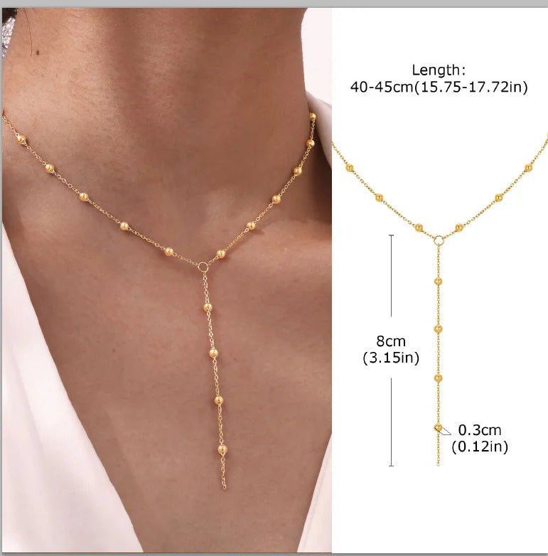 Gold Lariat Y-Shape Necklace