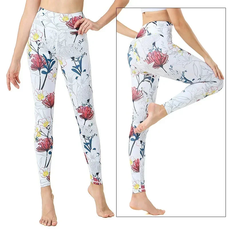 Cloud Hide Floral Push-Up Leggings