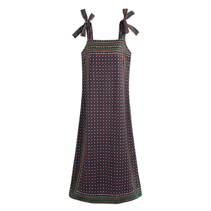 Bow Detail Midi Slip Dress