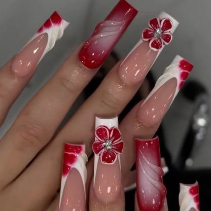 Leopard Cherry Press-On Nails