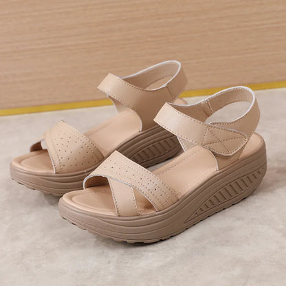 Buckle Wedge Sandals