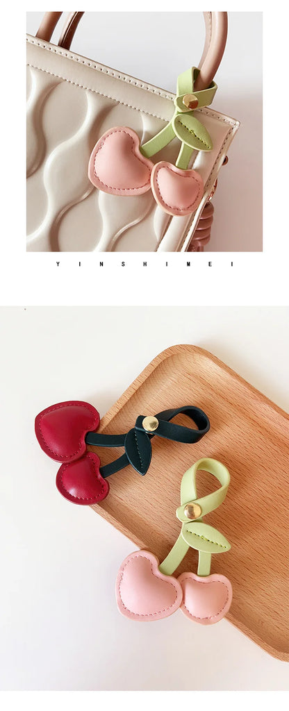 Cute 3D Peach Heart Cherry