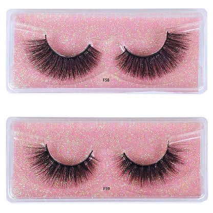 Natural Long Strip Eyelashes Set