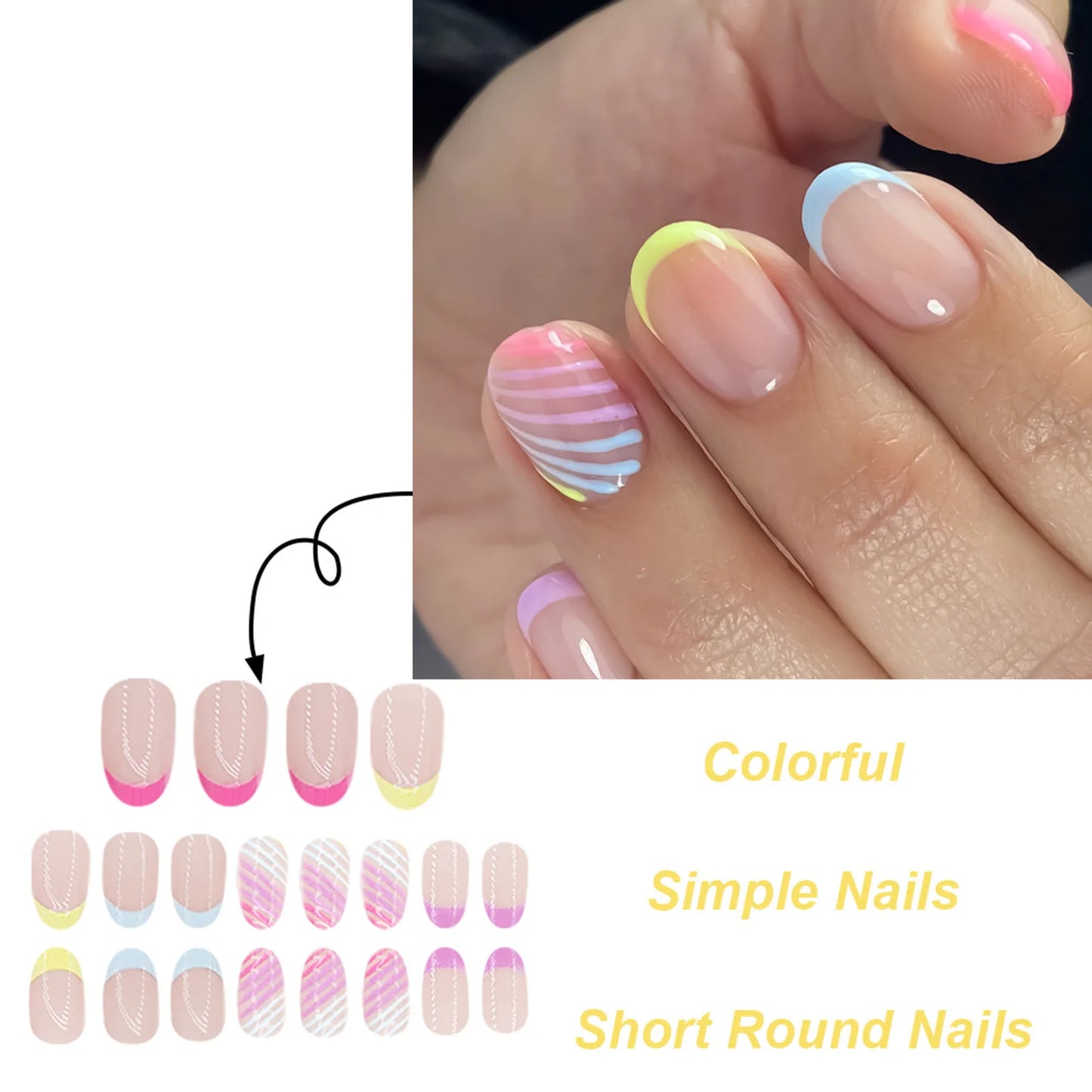 French Resin Press-On Nails