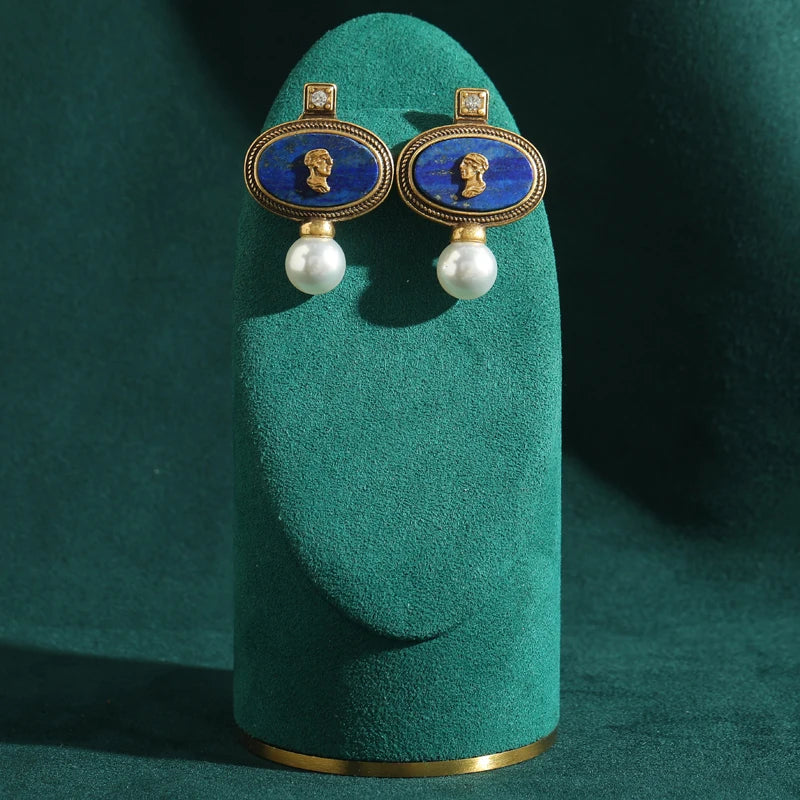 Geometric Pearl Earrings