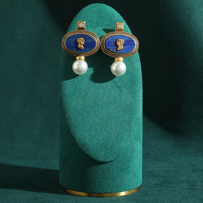 Geometric Pearl Earrings