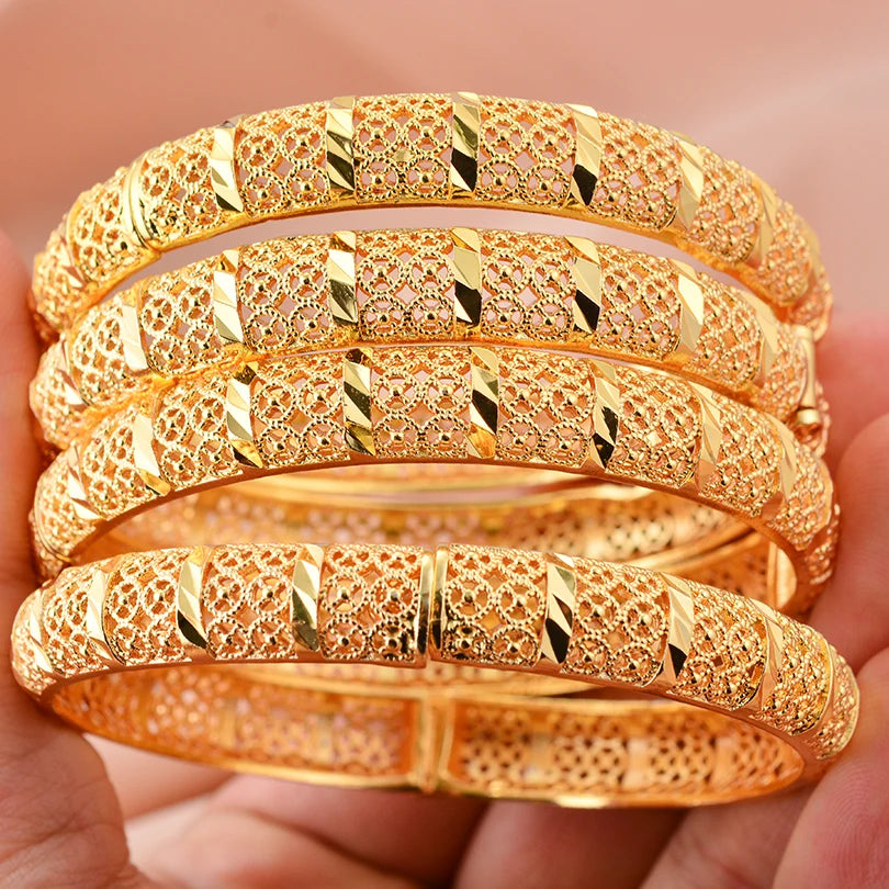 Gold Plated Bridal Bangle Bracelet