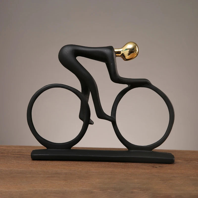 Modern Resin Cyclist Statue