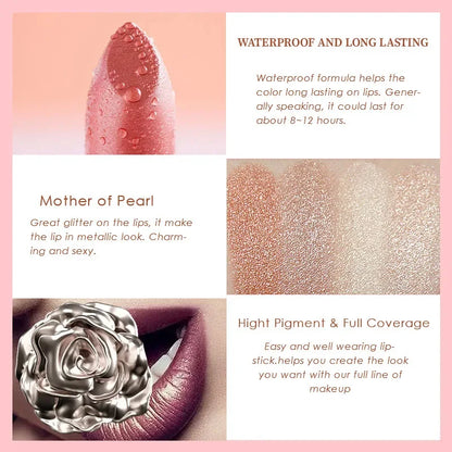Pearl Glitter Waterproof Lipstick Set