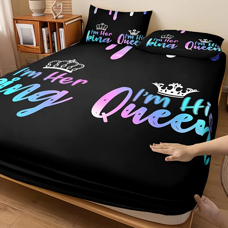 Black Fitted Bed Sheet