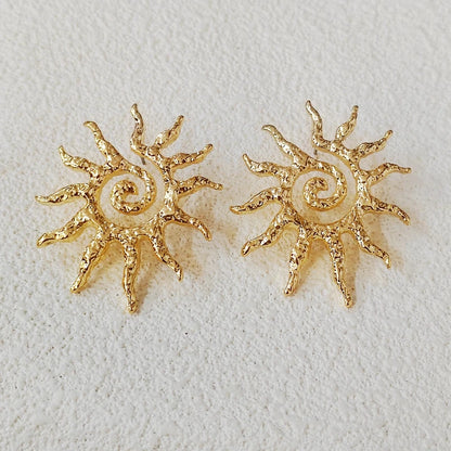 Big Red Rose Earrings