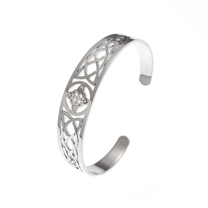 Retro Punk Koi Fish Engraved Bracelet
