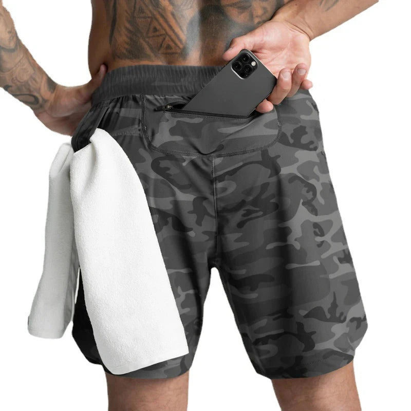 Woven Quick-Dry Solid Running Shorts