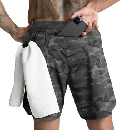 Woven Quick-Dry Solid Running Shorts
