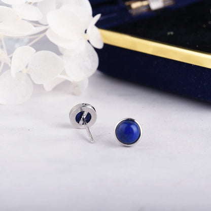 Lapis Stud Earrings