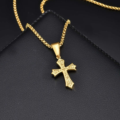 Metal Stainless Steel Cross Necklace Street Party