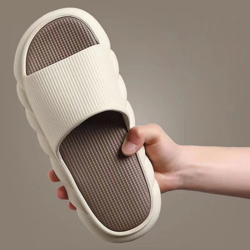 Wearing Thick Soled Slippers