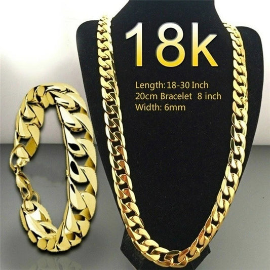 18K Gold Cuban Chain Necklace