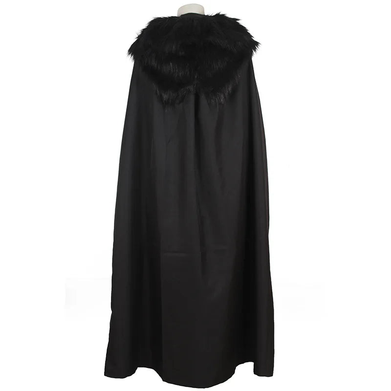 Black Leather Cloak Costume Set