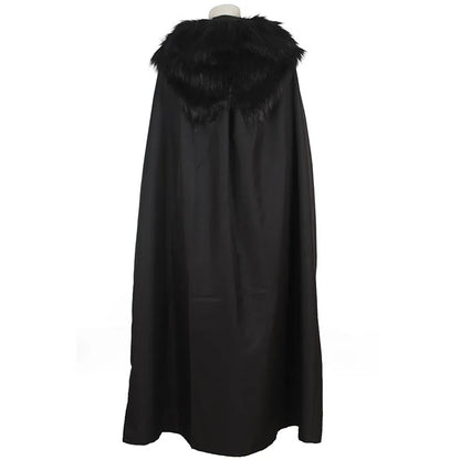 Black Leather Cloak Costume Set