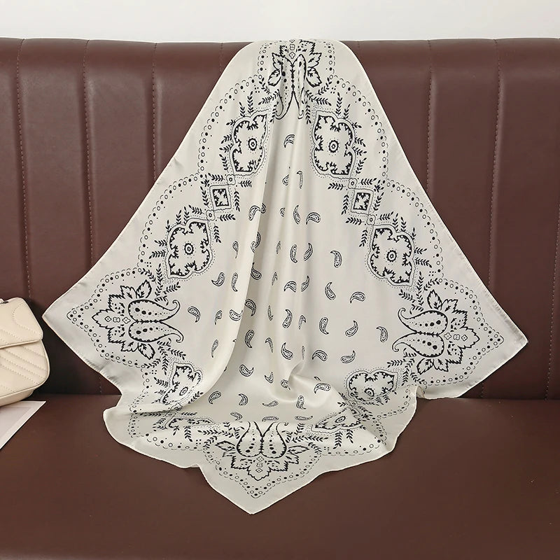 70cm Printing Silk Square Scarf