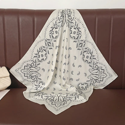 70cm Printing Silk Square Scarf