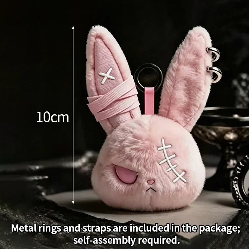 Gothic Bunny Keychain Rabbit Head