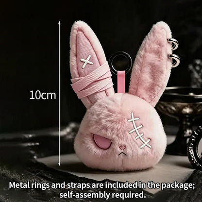 Gothic Bunny Keychain Rabbit Head