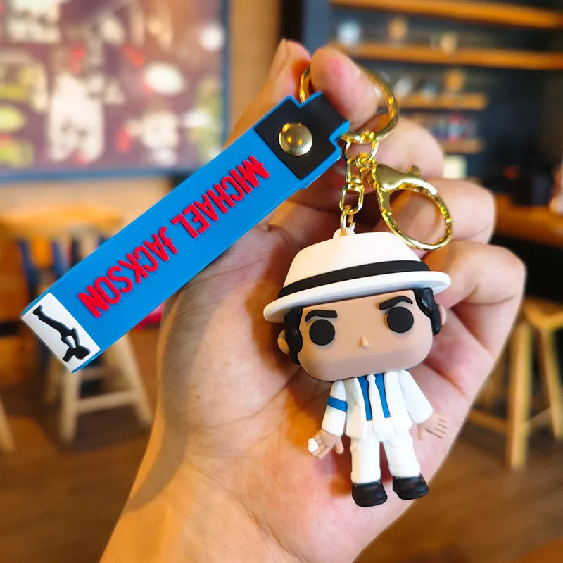 Michael Jackson Keychain Music Idol