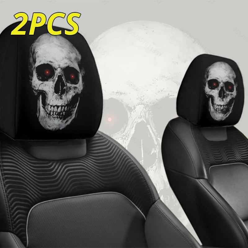 Scary Face Car Headrest Cover