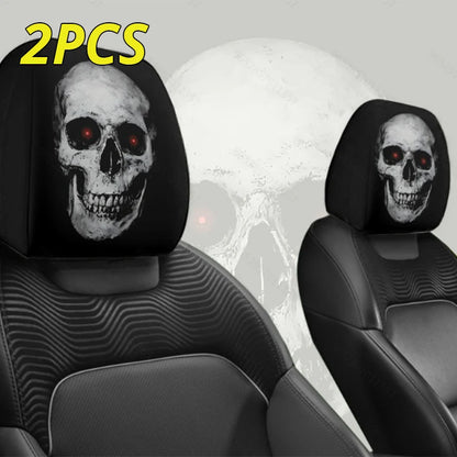 Scary Face Car Headrest Cover