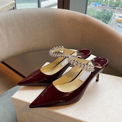 Pointed Toe Mule Heels