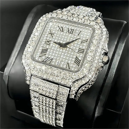 MISSFOX Ice Out Square Men’s Watch