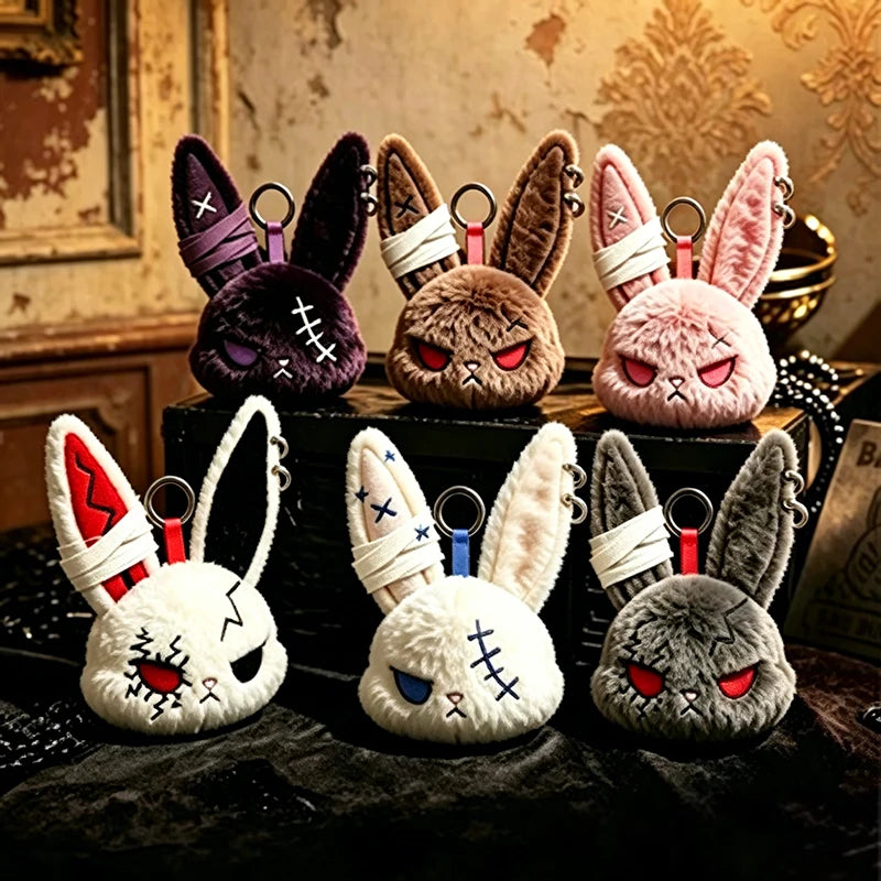 Gothic Bunny Keychain Rabbit Head