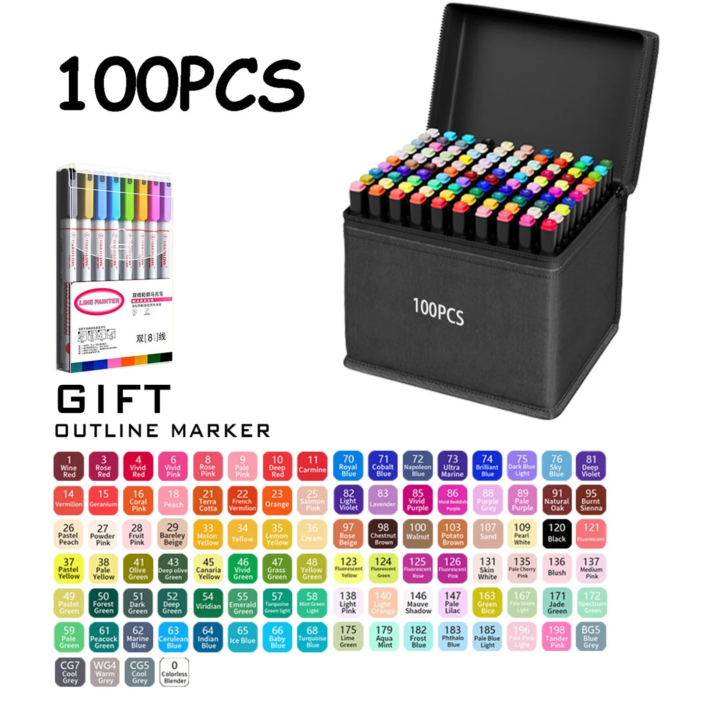 Double Tip Permanent Art Markers