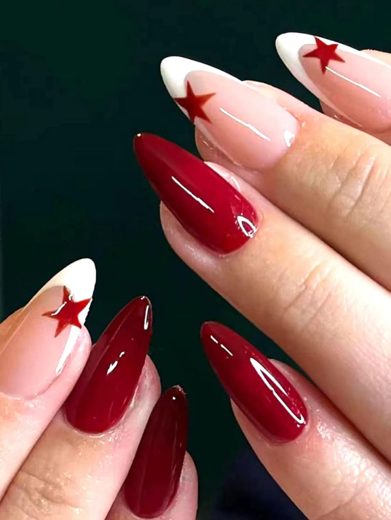 Handmade 3D Almond Press-On Nails