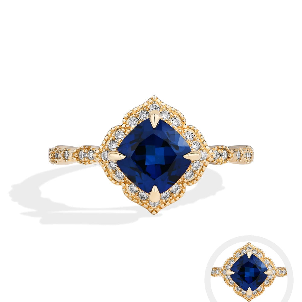 Custom Blue Sapphire Ring