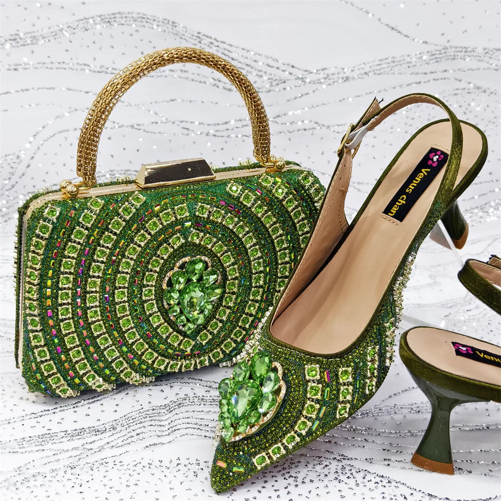 Italian Butter-fly Design Sandals with Bag