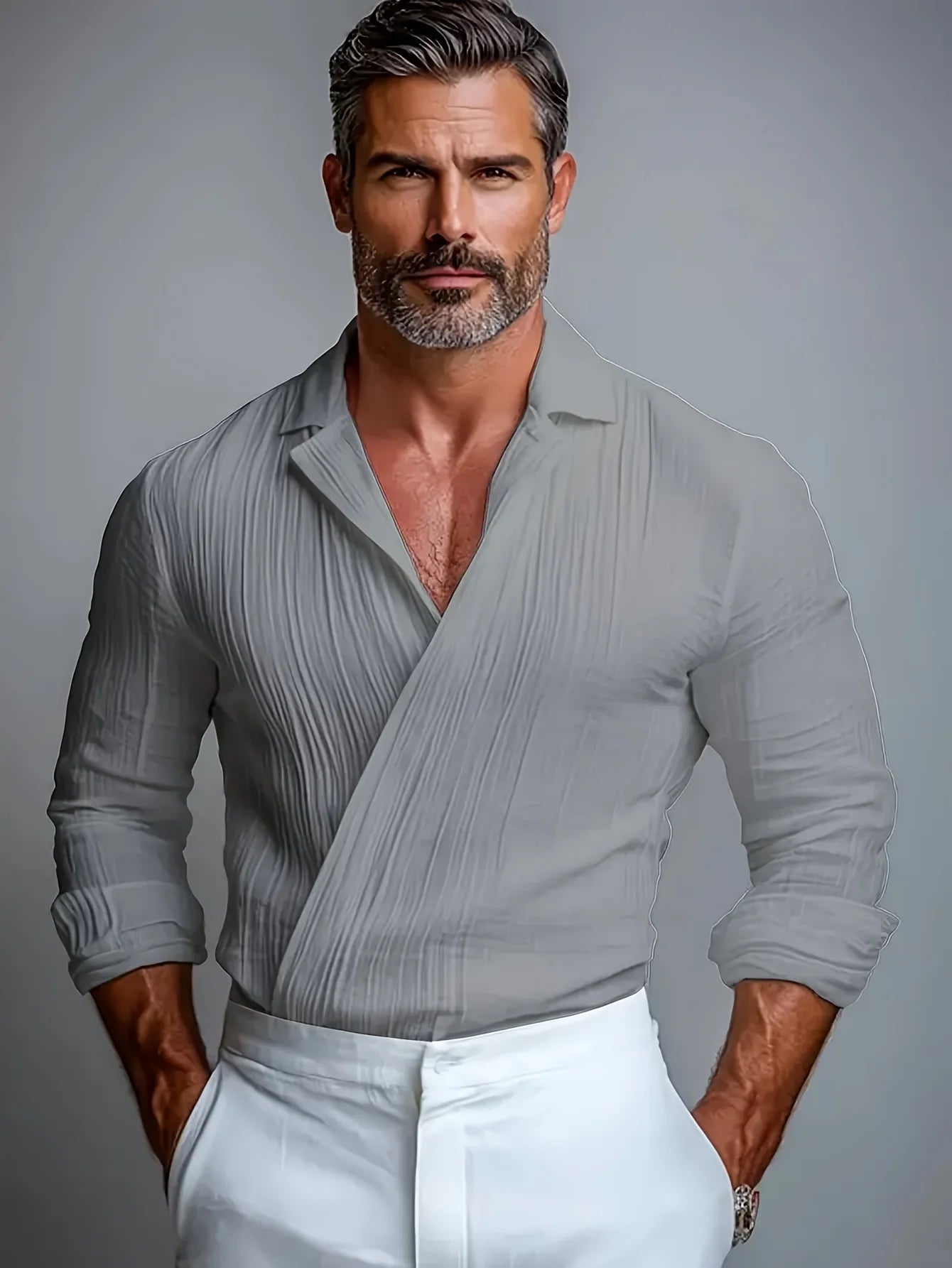 Men’s Retro Wedding Dress Shirt