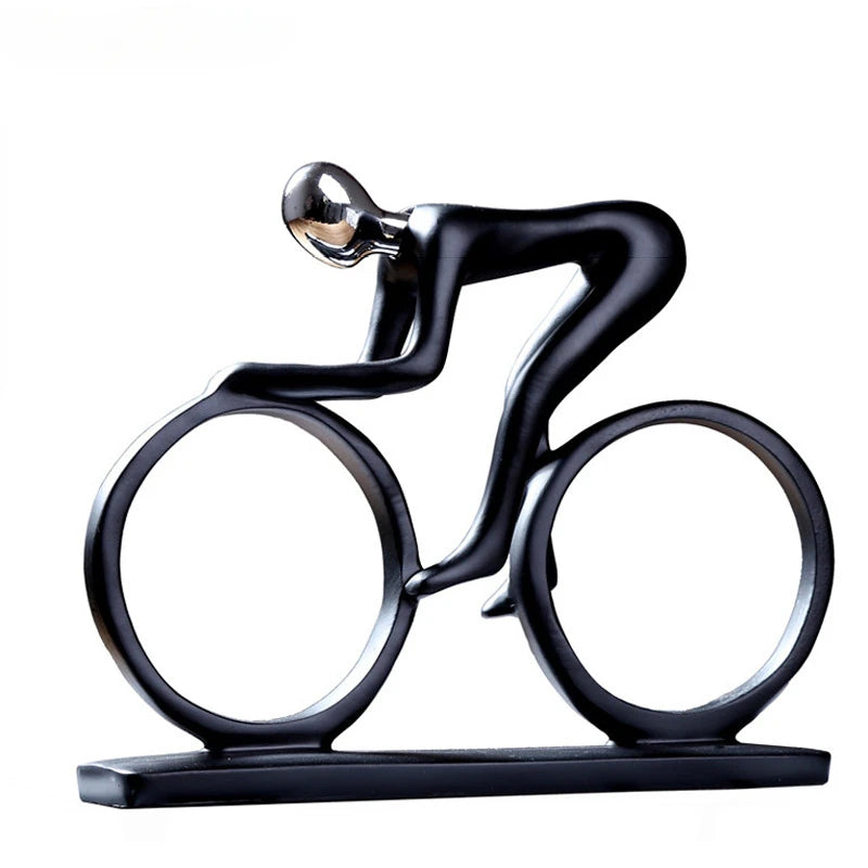 Modern Resin Cyclist Statue